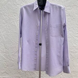 J. Crew Lavender Checkered Button Down Shirt